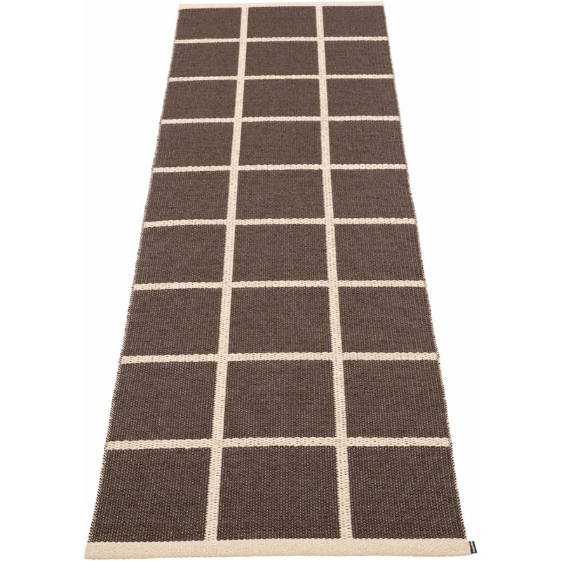 Criss Plastmatte Dark Brown / Cream, 70x225 cm