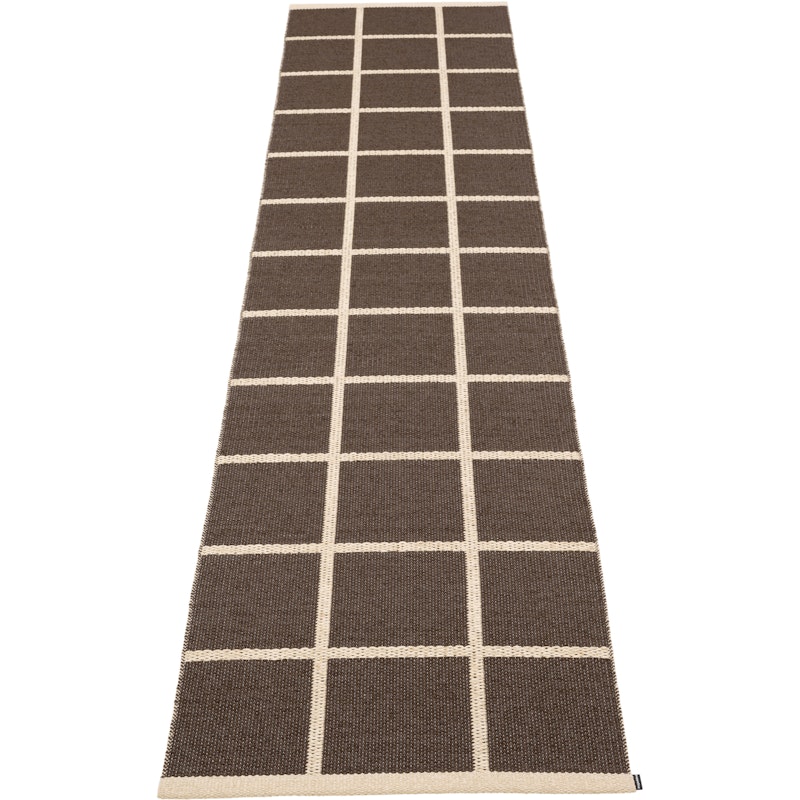 Criss Plastmatte Dark Brown / Cream, 70x300 cm