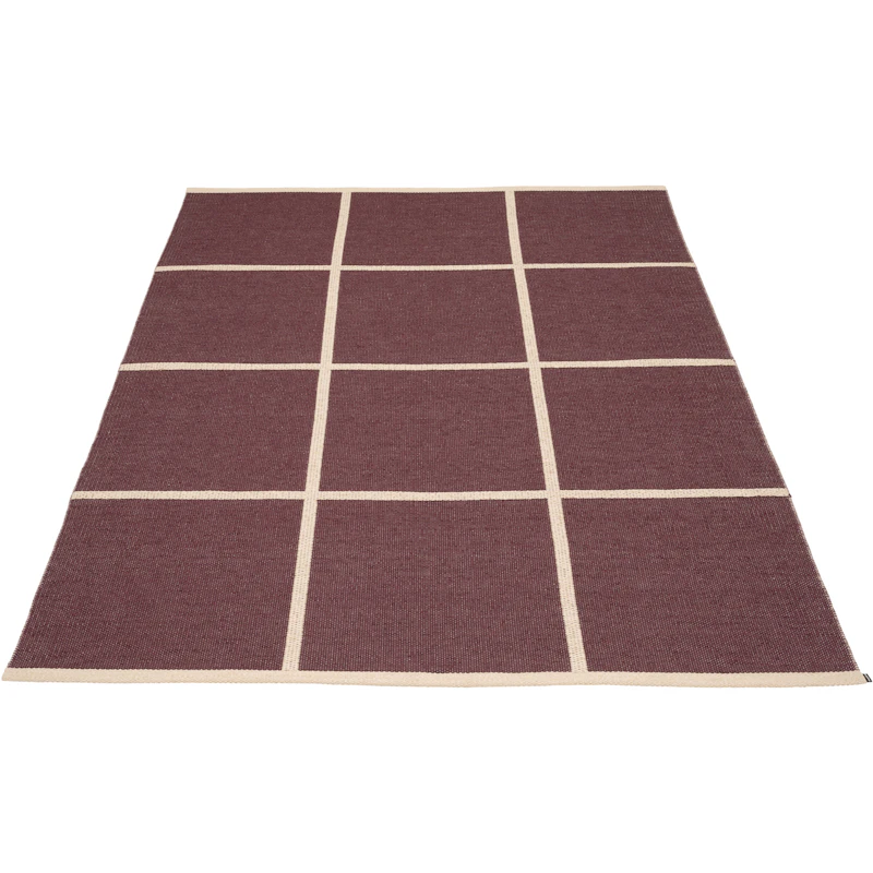Criss Plastmatte Burgundy / Cream, 180x260 cm