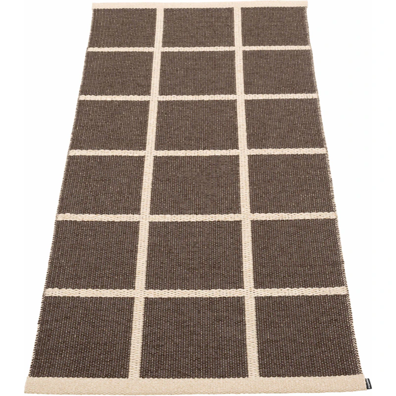 Criss Plastmatte Dark Brown / Cream, 70x150 cm