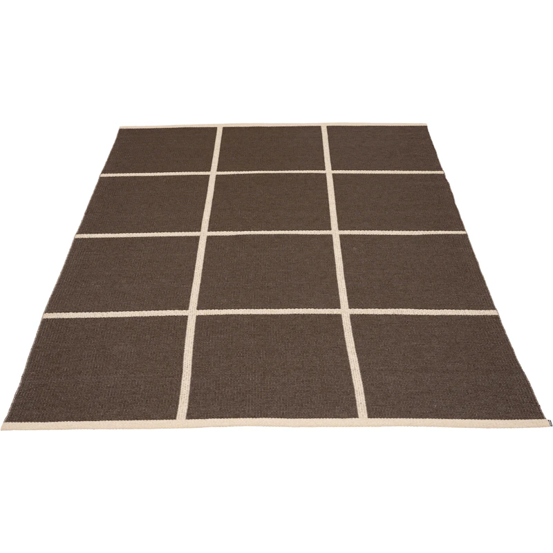 Criss Plastmatte Dark Brown / Cream, 180x260 cm
