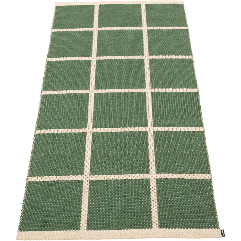 Criss Plastmatte Leaf / Cream, 70x150 cm