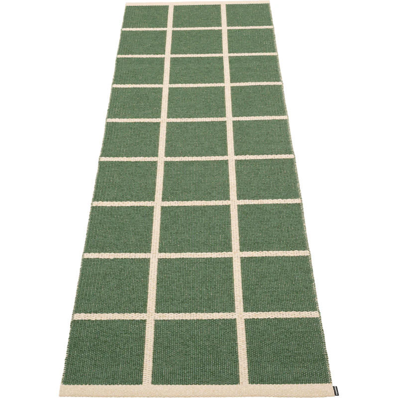 Criss Plastmatte Leaf / Cream, 70x225 cm