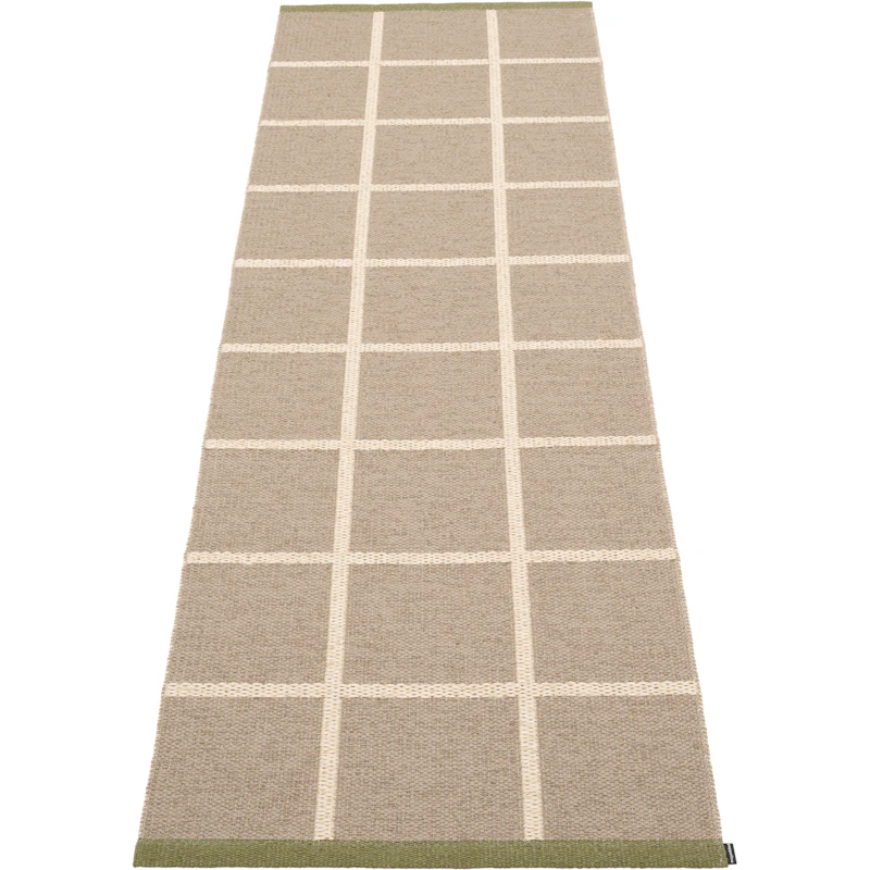 Criss Plastmatte Potato / Cream / Pine, 70x225 cm