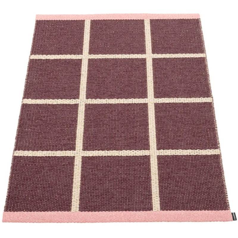 Criss Pop Plastmatte 70x100 cm, Burgundy / Cream / Piglet
