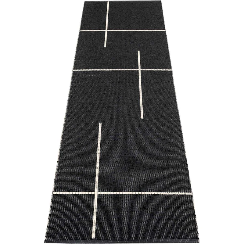 Fred Teppe 70x270 cm, Black / Vanilla