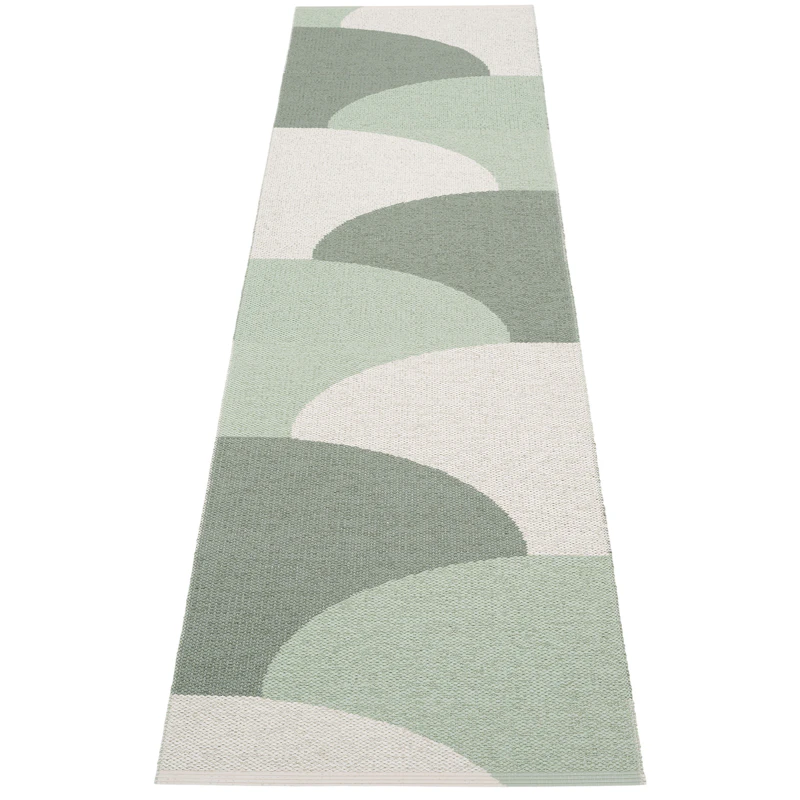 Hill Teppe 70x270 cm, Army / Misty Mint / Fossil Grey