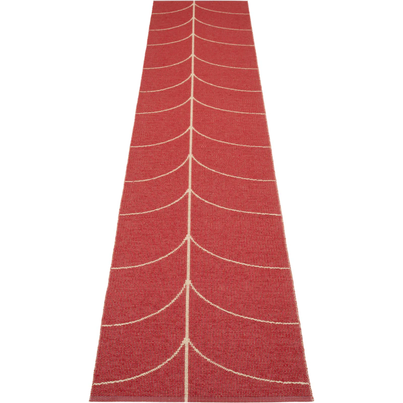 Leif Plastmatte Berry / Beige, 70x360 cm