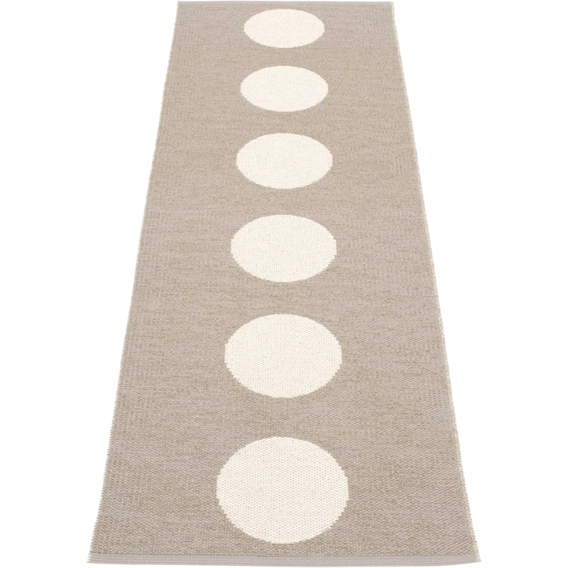 Vera Teppe Mud/Vanilla, 70x225 cm