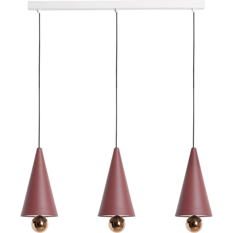 Cherry LED Pendel 3 Pendeler, Rødbrun