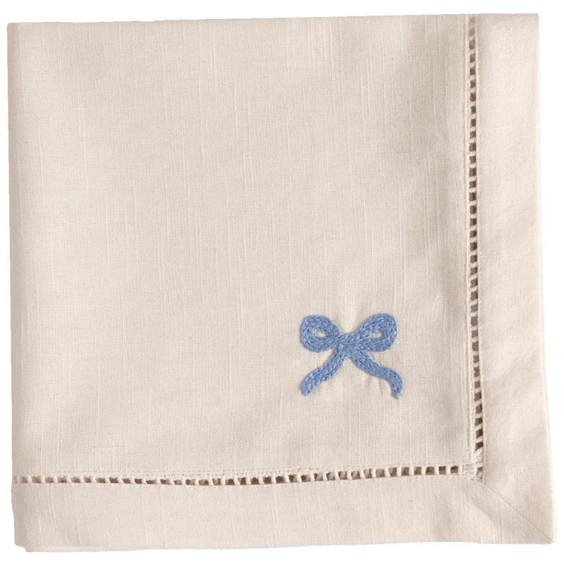 Bow Bomullsserviett 45x45 cm, Blå