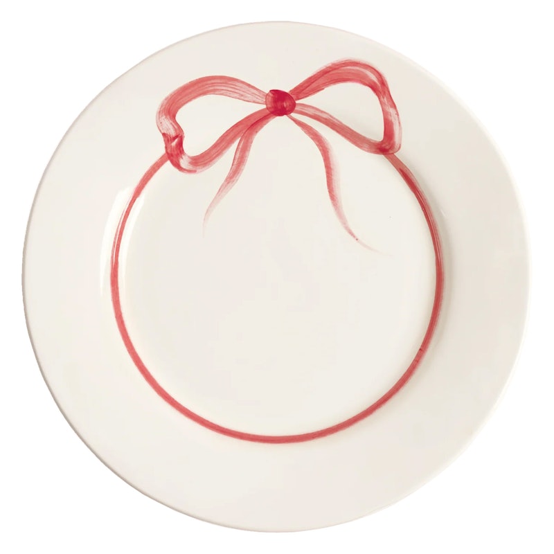 Bow Tallerken 28 cm, Mørk Rosa