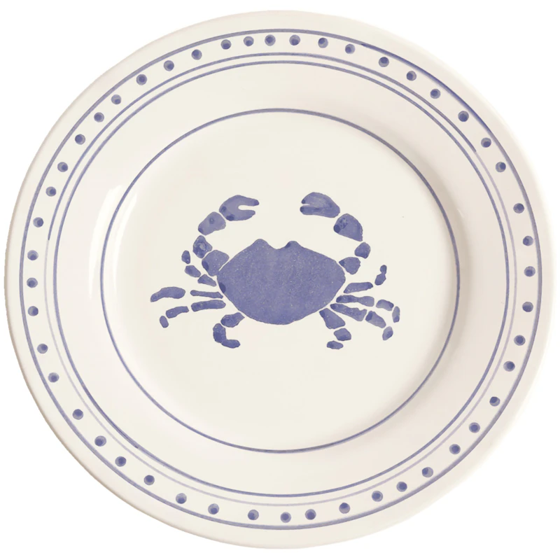 Crab Sidetallerken 22 cm, Blå
