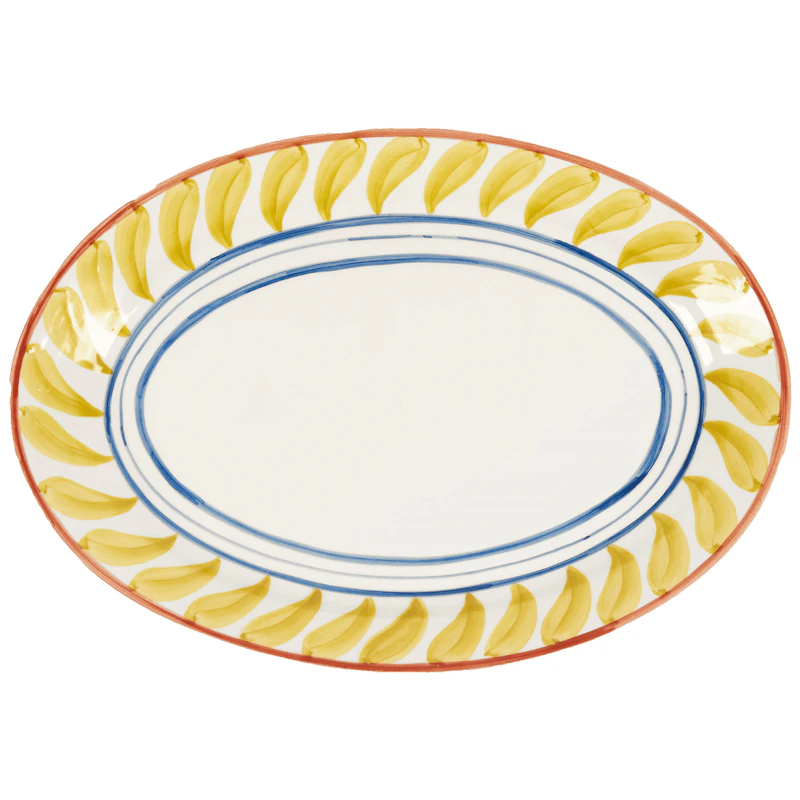 Swirl Serveringsfat 32 cm, Gul
