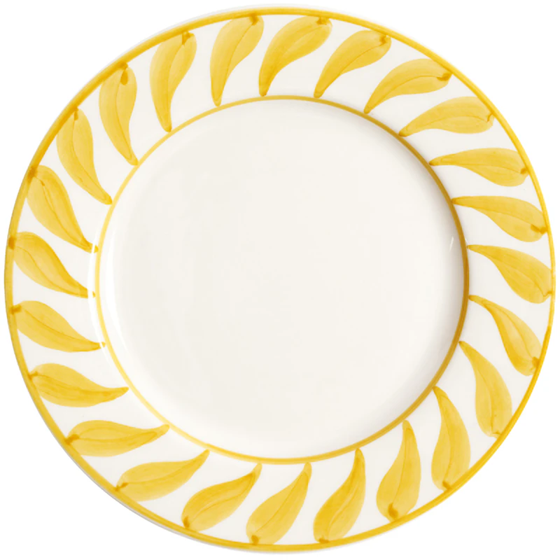 Swirl Sidetallerken 22 cm, Gul
