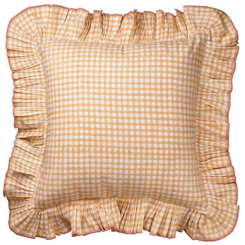 Vichy Putetrekk 40x40 cm, Gul