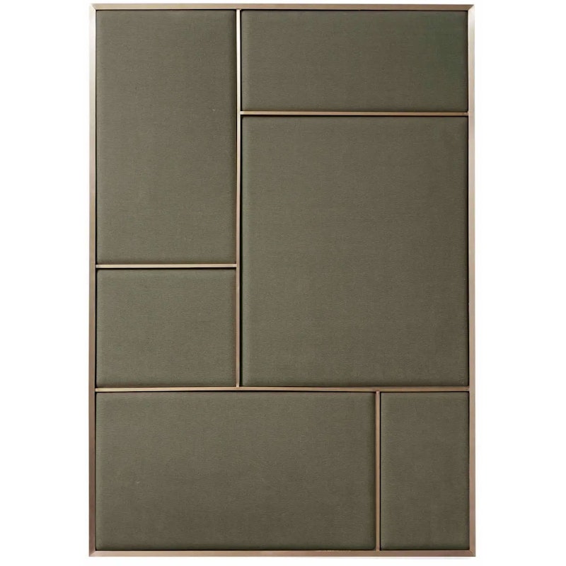 Nouveau Pin Oppslagstavle Stor, Messing / Oyster Grey