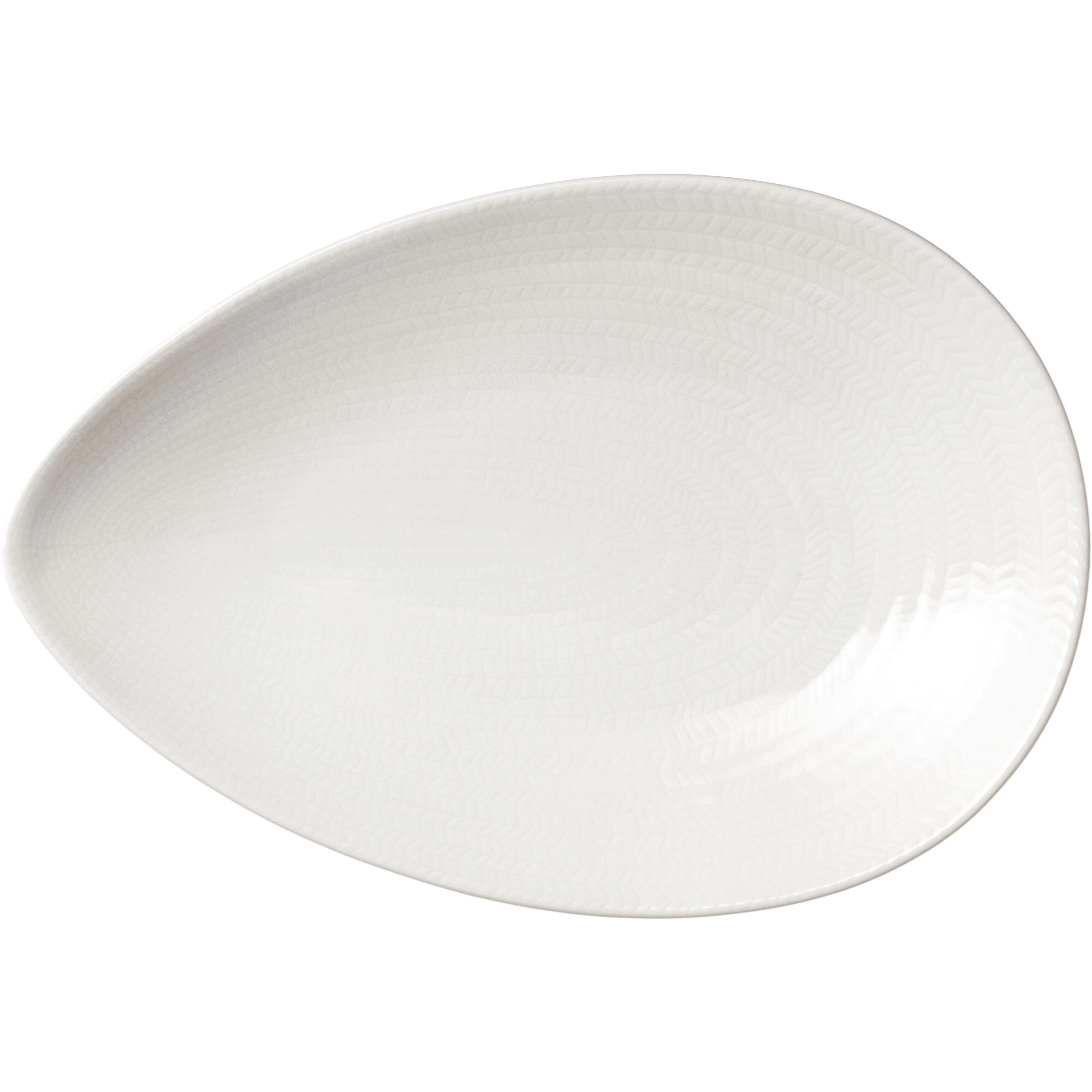 Bl&aring; Eld Tallerken 20x29 cm, Hvit