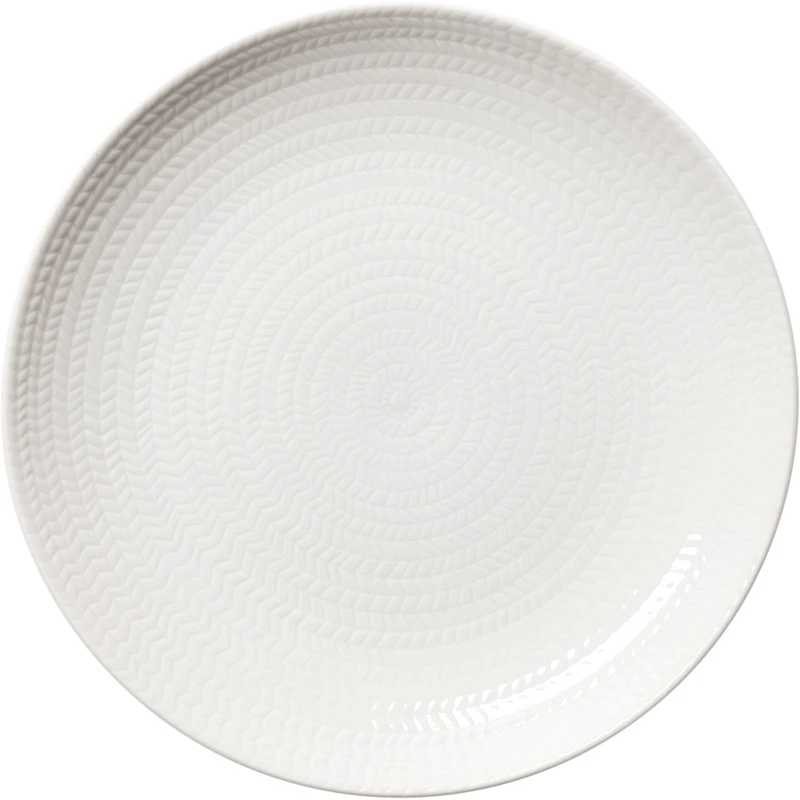 Blå Eld Tallerken 26 cm, Hvit