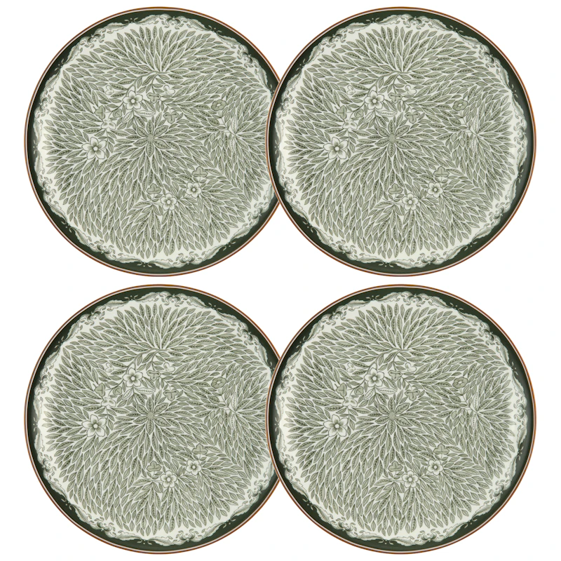 Ostindia Floris Tallerken 20 cm 4-pk, Grønn