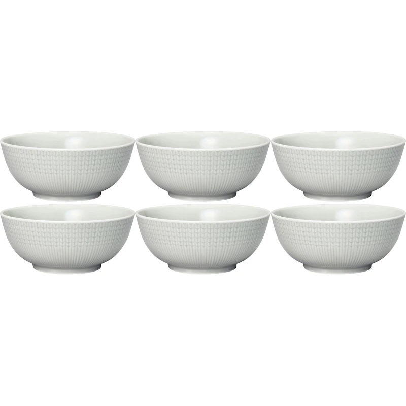 Swedish Grace Skål 60 cl 6-pk, Fog (Light Grey)