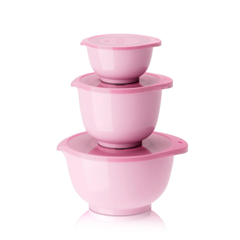 Rosa bånd-blandeskål 3-pk