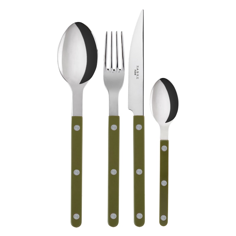 Bestikksett 24 Deler Bistrot Green Fern Sabre Paris