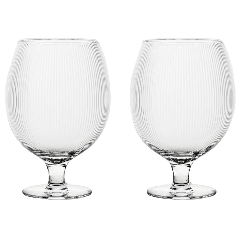 Blanka Ølglass Riflet 50 cl 2-pk, Klar