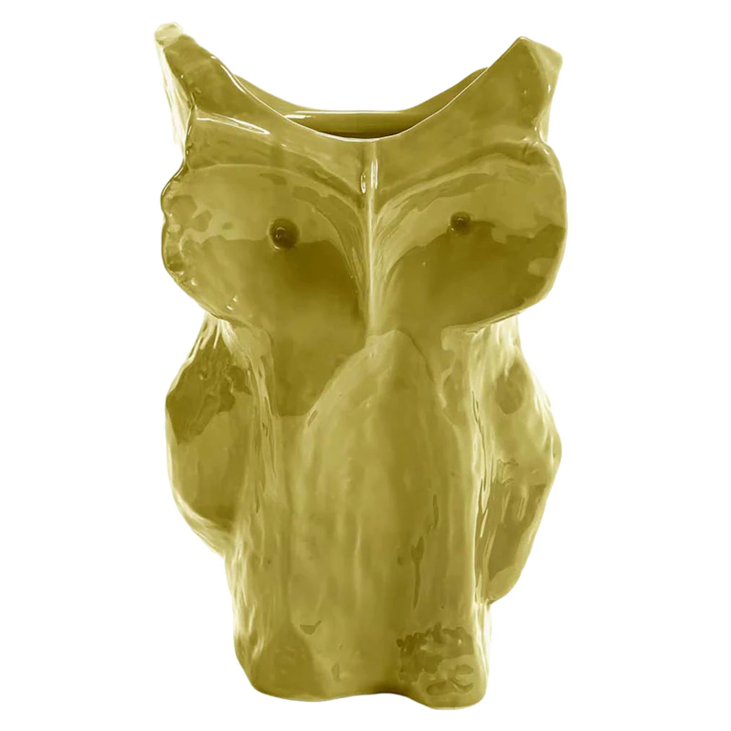 After Midnight Owl vase L, Yellow