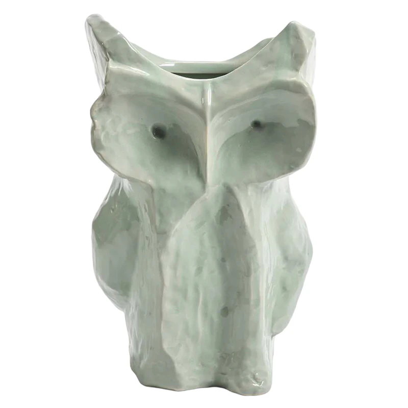 After Midnight Owl vase L, Light Blue