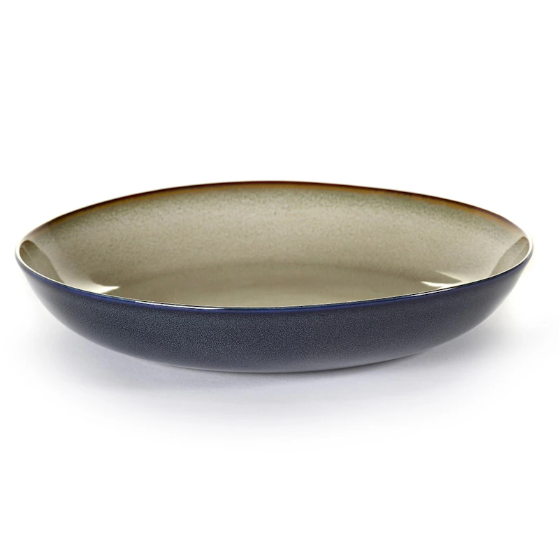 Pastatallerken D23 H4, Misty Grey/Mørk Blå