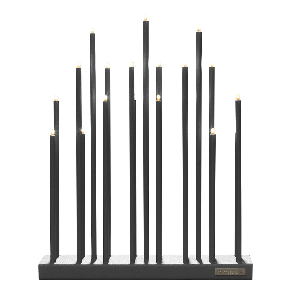 Elflugan Grande Adventslysestake, Antrasitt