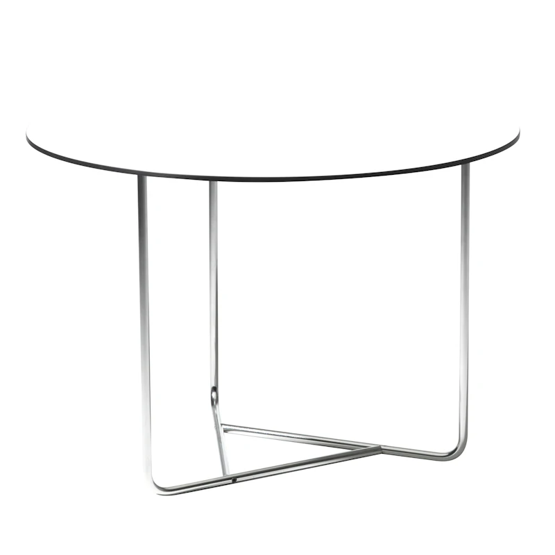 Tellus Bord 64cm, Hvit/Krom