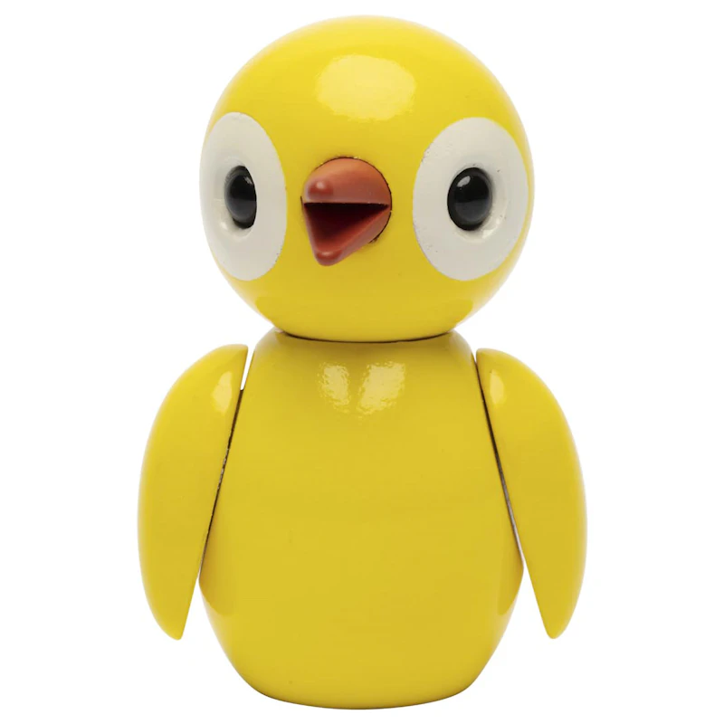 Grateful Spring Bird Trefigur 6,5 cm, Gul