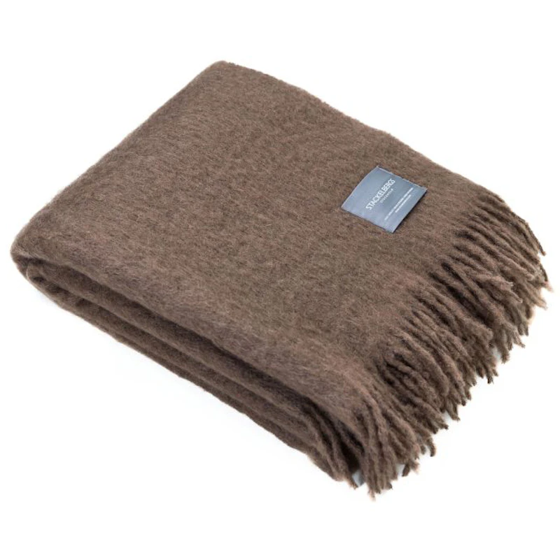 Mohair Pledd 130x170 cm, Mocca