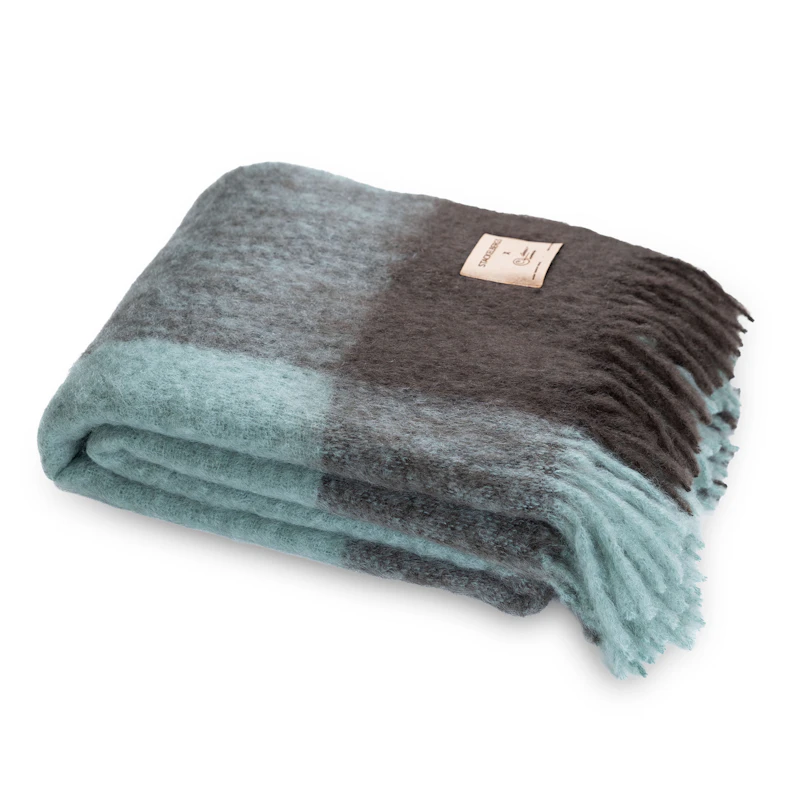 Suzanne Teppe Mohair, Chocolate / Mint Green