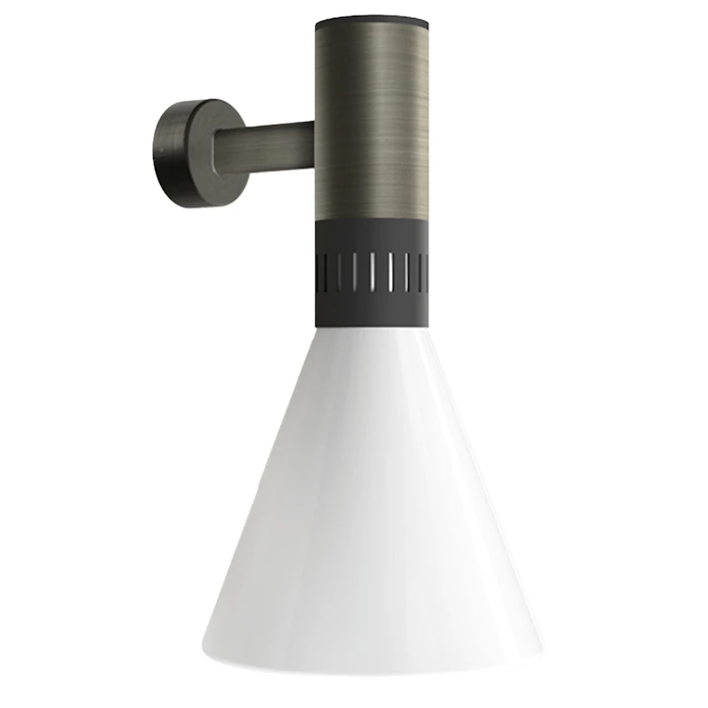 Cono Vegglampe Ø25, Satin Black Nickel