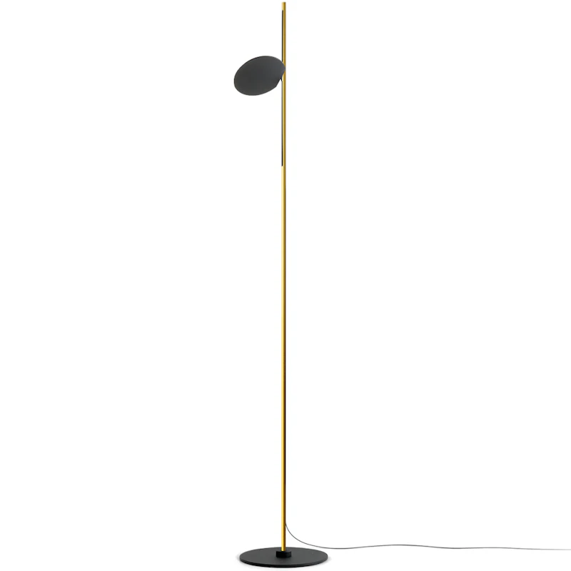 Kimia Gulvlampe, Sort / Satin Gold