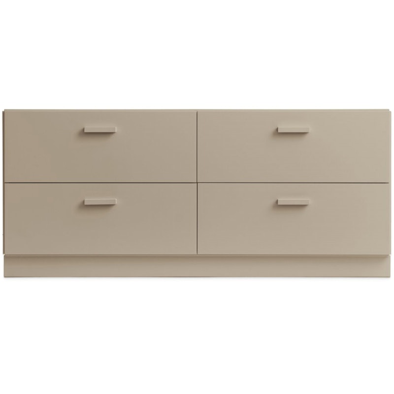 Relief Kommode Lav med Sokkel, Beige