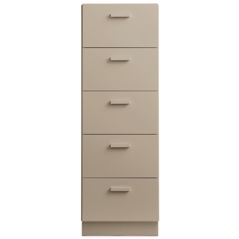 Relief Kommode Høy med Sokkel, Beige