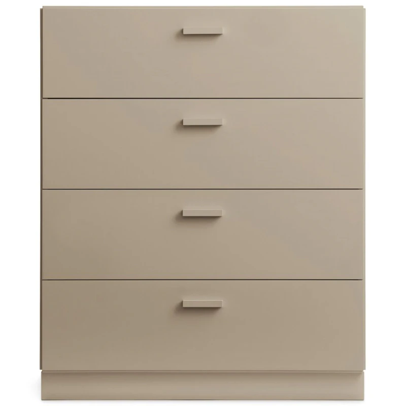 Relief Kommode Bred med Sokkel, Beige