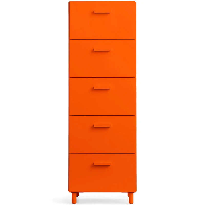 Relief Kommode Høy med Ben, Oransje