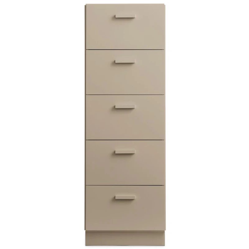 Relief Kommode Høy med Sokkel, Beige
