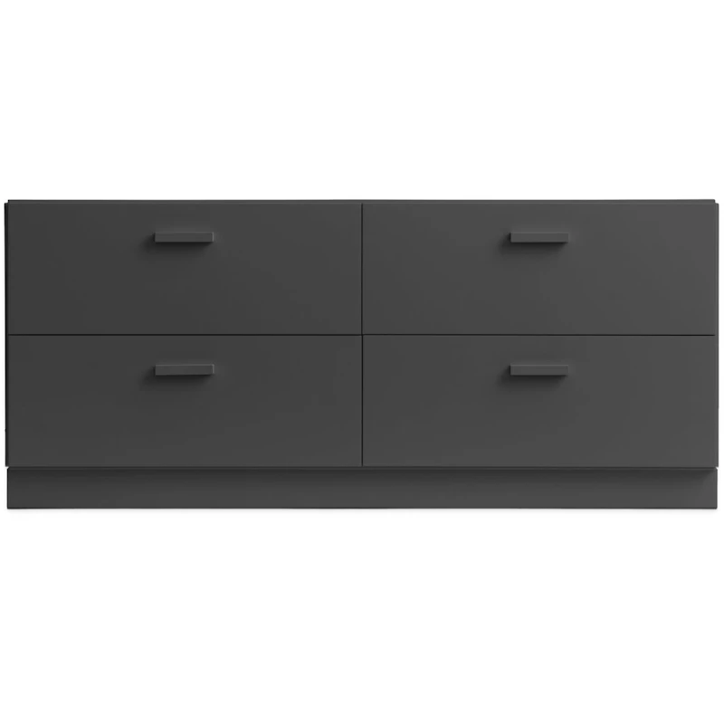 Relief Kommode Lav med Sokkel, Grå