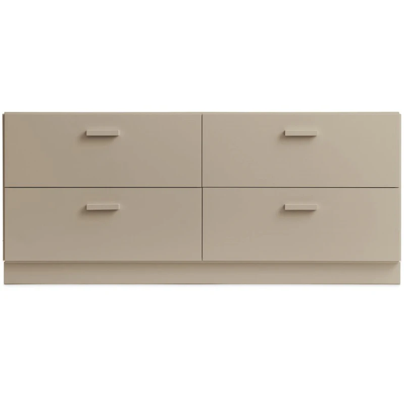 Relief Kommode Lav med Sokkel, Beige