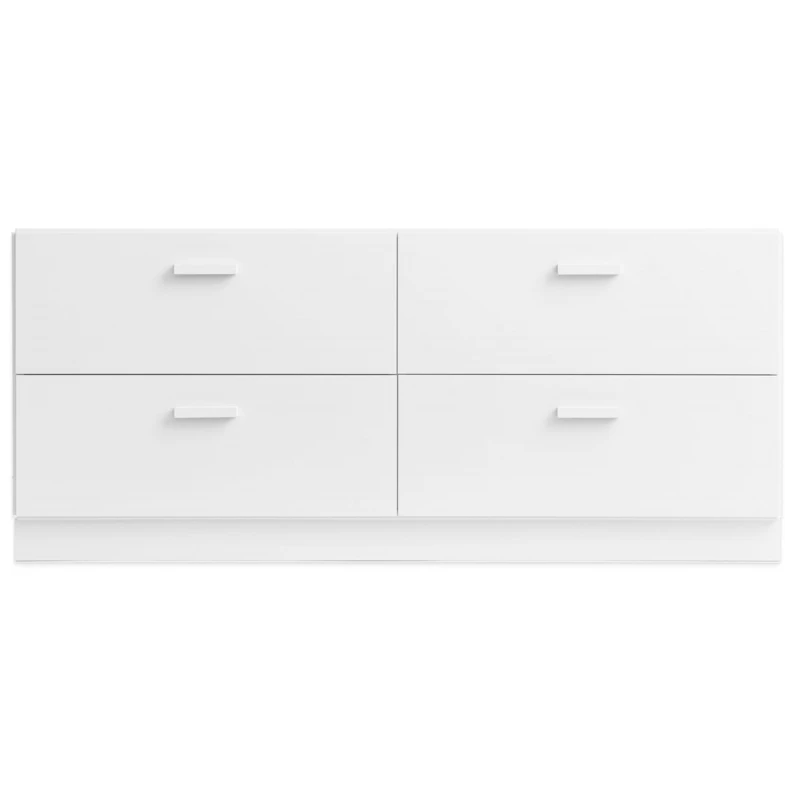 Relief Kommode Lav med Sokkel, Hvit