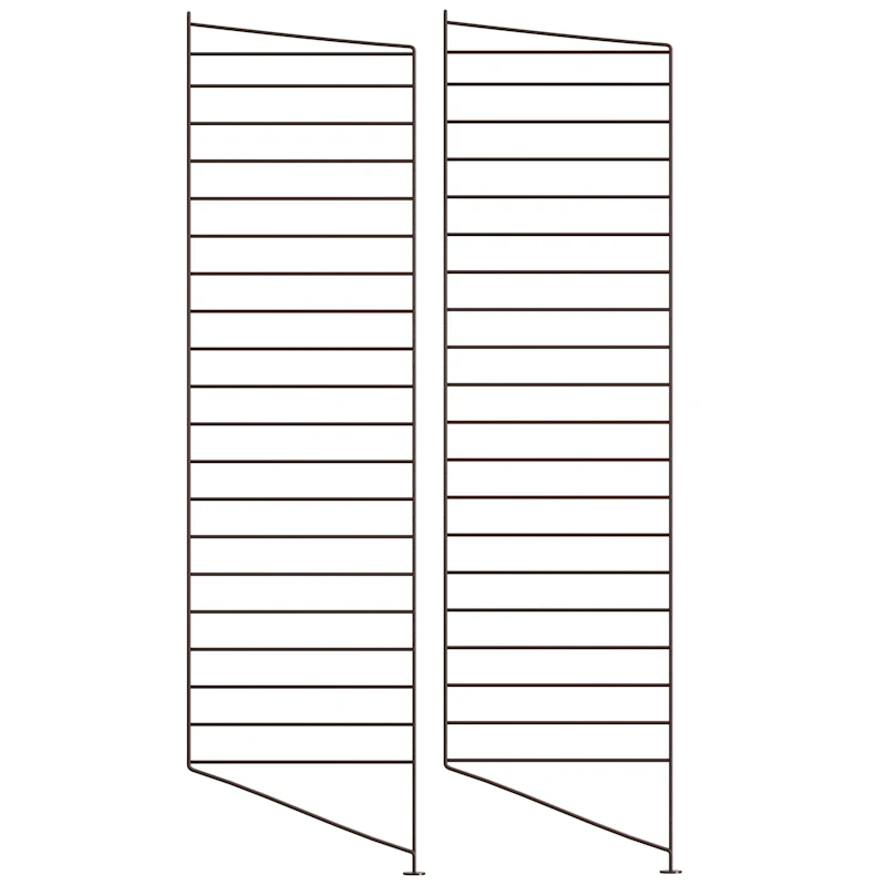 String Gavler Gulv 30x115 cm 2-pk, Mørkebrun