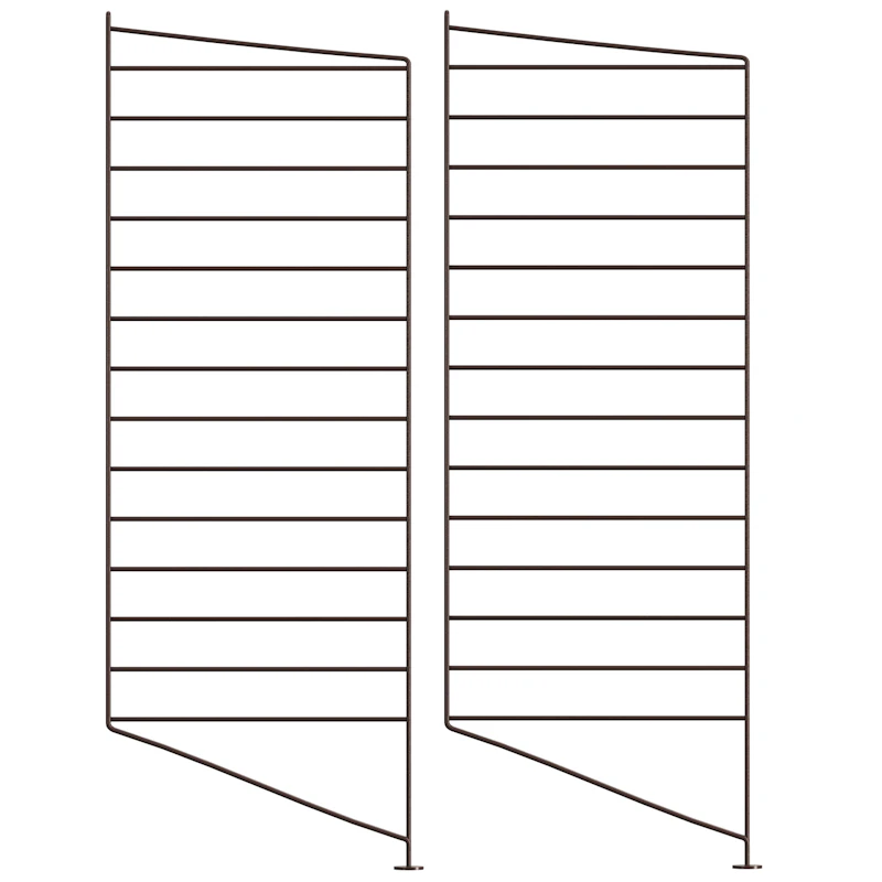 String Gavler Gulv 30x85 cm 2-pk, Mørkebrun