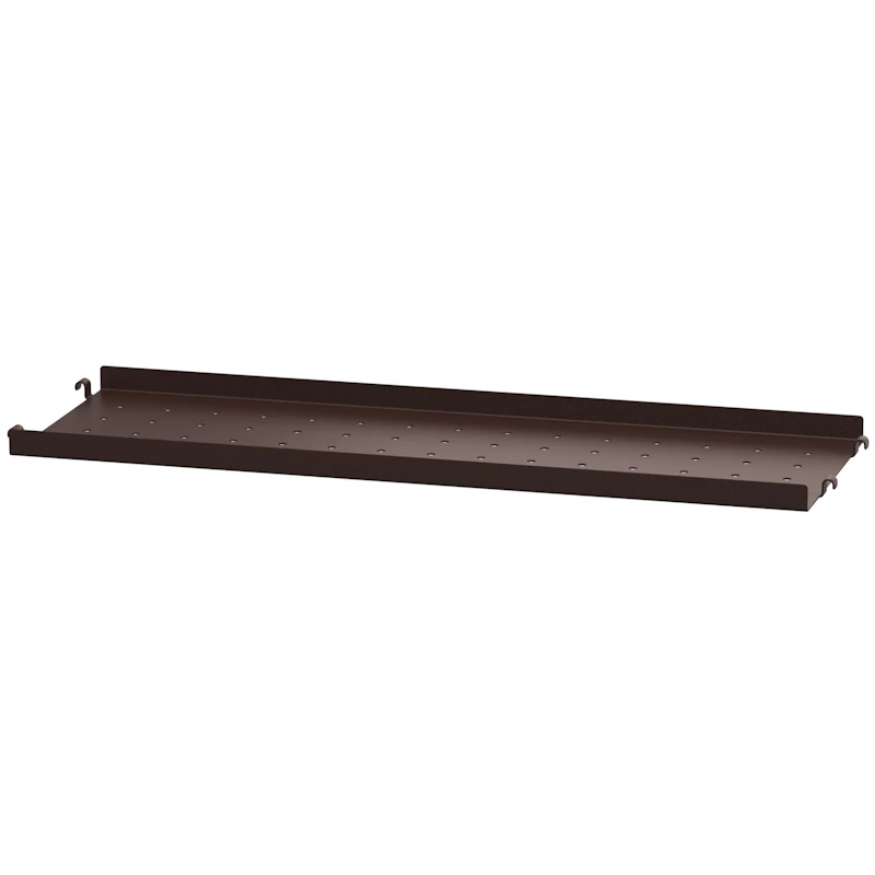 String Hylle Med Lav Kant Metall 58x20 cm, Mørkebrun