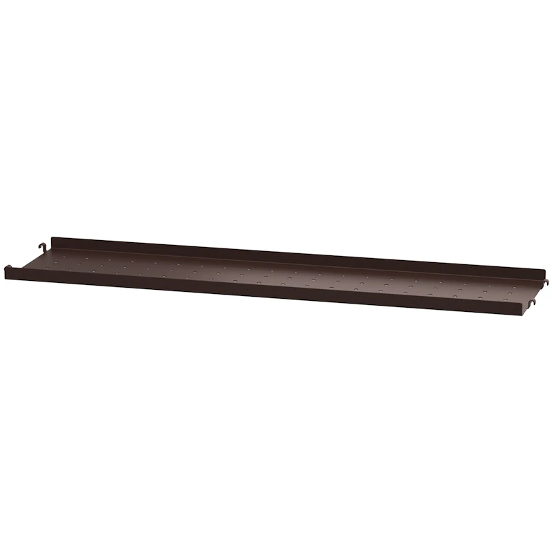 String Hylle Med Lav Kant Metall 78x20 cm, Mørkebrun